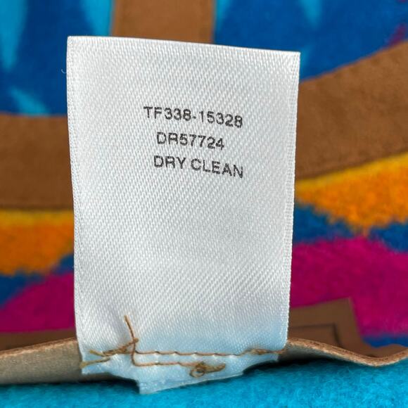 Pendleton Wool Vest Bright Blue Southwestern Rodeo Ranch Blanket Style Size M - Picture 9 of 13